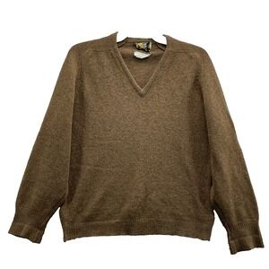 Vintage JSI 100% Wool Sweater Men Small Grandpa Preppy 90's Corpcore Made in USA